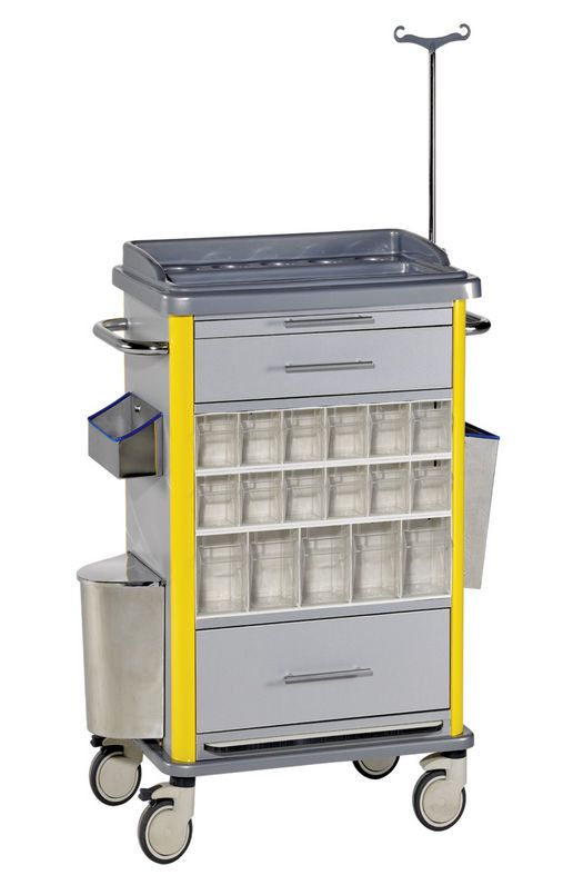 Medicine distribution trolley / 25 to 34 container DT-1261 Demirtas Medikal