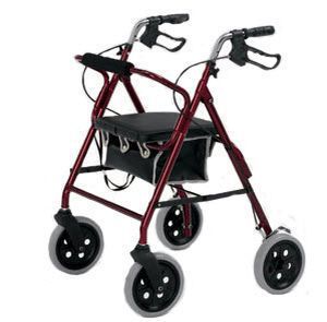 4-caster rollator / with seat / folding / height-adjustable max. 120 kg | 2463/R Roma Medical Aids
