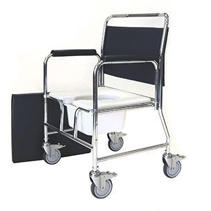 Commode chair / with bucket / on casters / with armrests max. 190 kg | 3275/4BC Roma Medical Aids