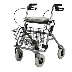 4-caster rollator / folding / with seat / height-adjustable max. 130 kg | 2410 Roma Medical Aids