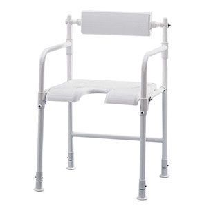 Shower chair / commode / with armrests / with backrest max. 100 kg | 4258 Roma Medical Aids