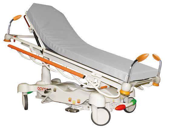 Transport stretcher trolley / height-adjustable / hydraulic / 2-section Skot Silver Acime Frame