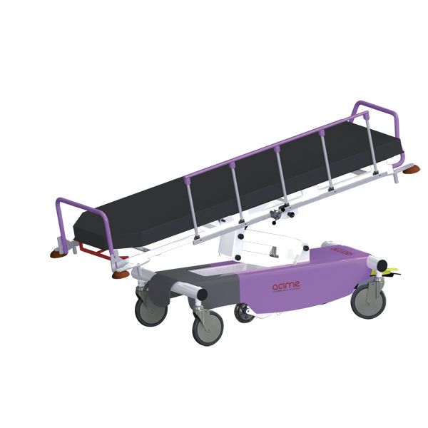 Transport stretcher trolley / X-ray transparent / height-adjustable / hydraulic Zenith 1 Acime Frame