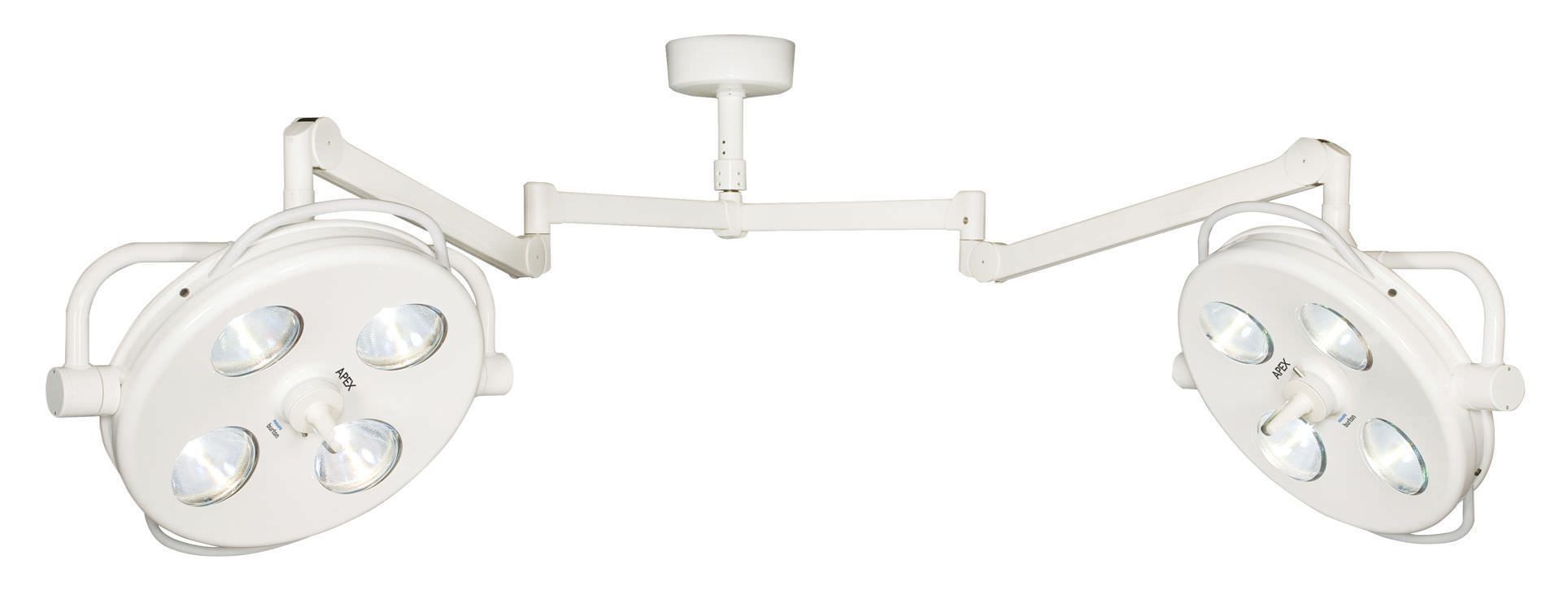 Halogen surgical light / ceiling-mounted / 2-arm 2 x 120 000 lux @ 1 m | APEX Burton Medical