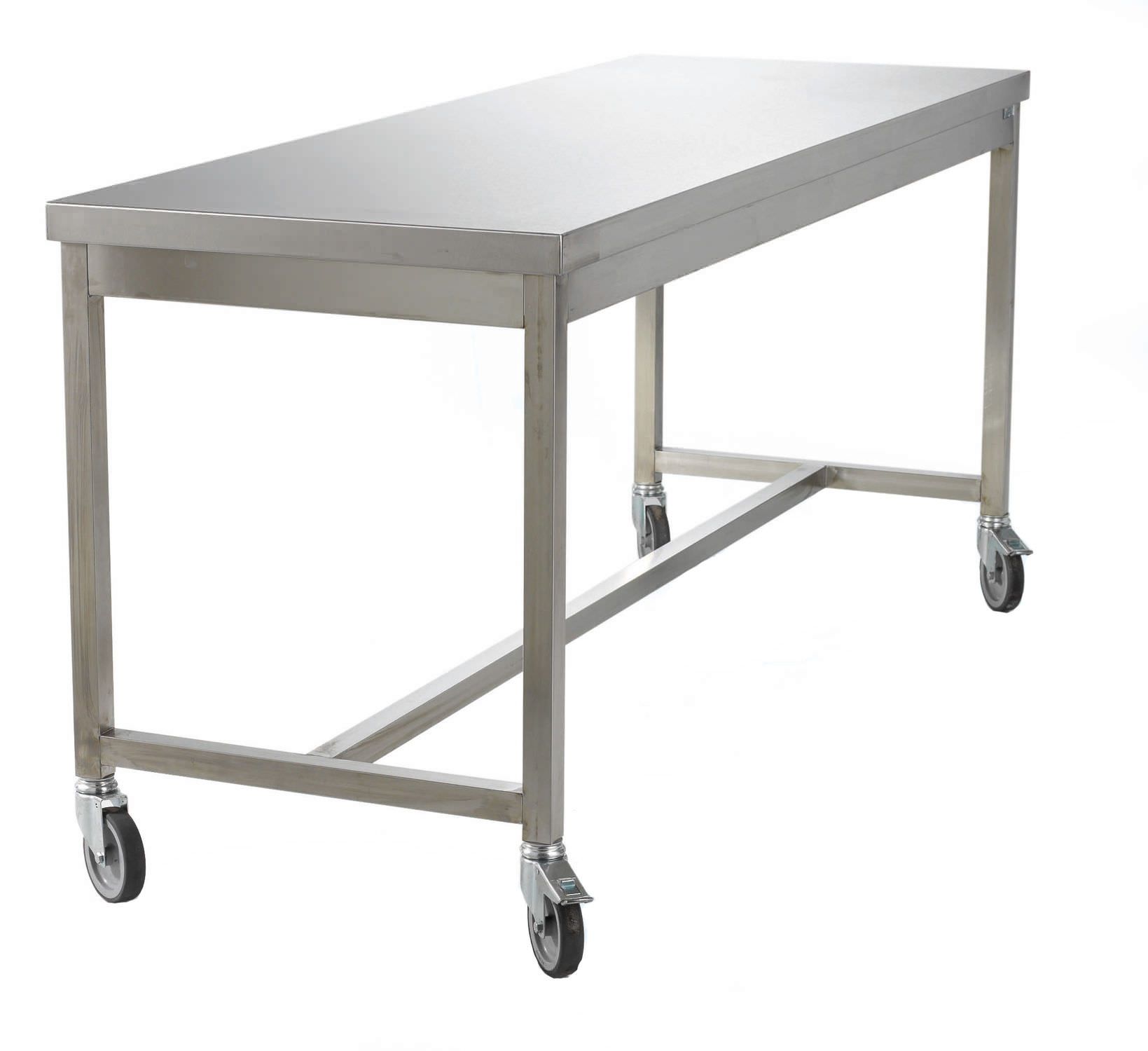 Work table / on casters / stainless steel 374.261 Sclessin Productions