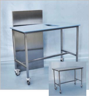 Veterinary examination table / mechanical / on casters / 1-section 100 900, 100 900-2 Hedo Medizintechnik