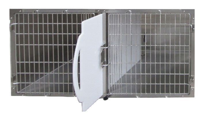 Stainless steel veterinary cage / 2-unit GA013 Lory Progetti Veterinari