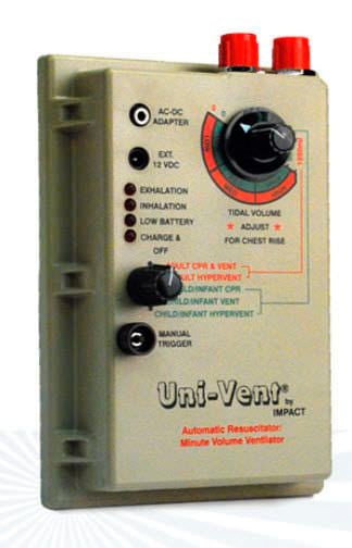 Pneumatic ventilator / emergency / transport / non-magnetic 706 Impact Instrumentation