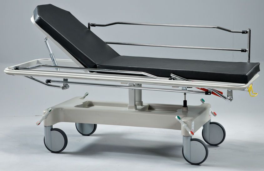 Transport stretcher trolley / height-adjustable / mechanical / 2-section D-2623 Detaysan Madeni Esya