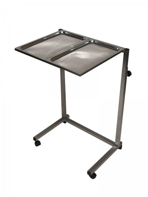 Stainless steel instrument table / height-adjustable / on casters Gtebel