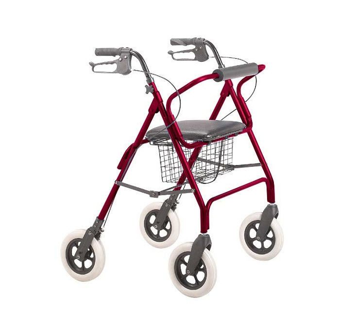 4-caster rollator / bariatric / with seat / height-adjustable TA 3942 FORTISSIMO HMS-VILGO