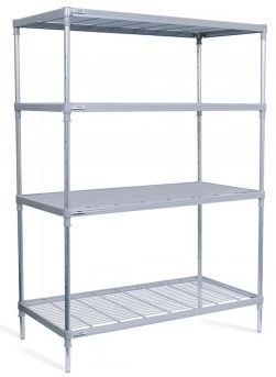 3-shelf shelving unit Nylon Finish Medi-Rack 5000 CRAVEN