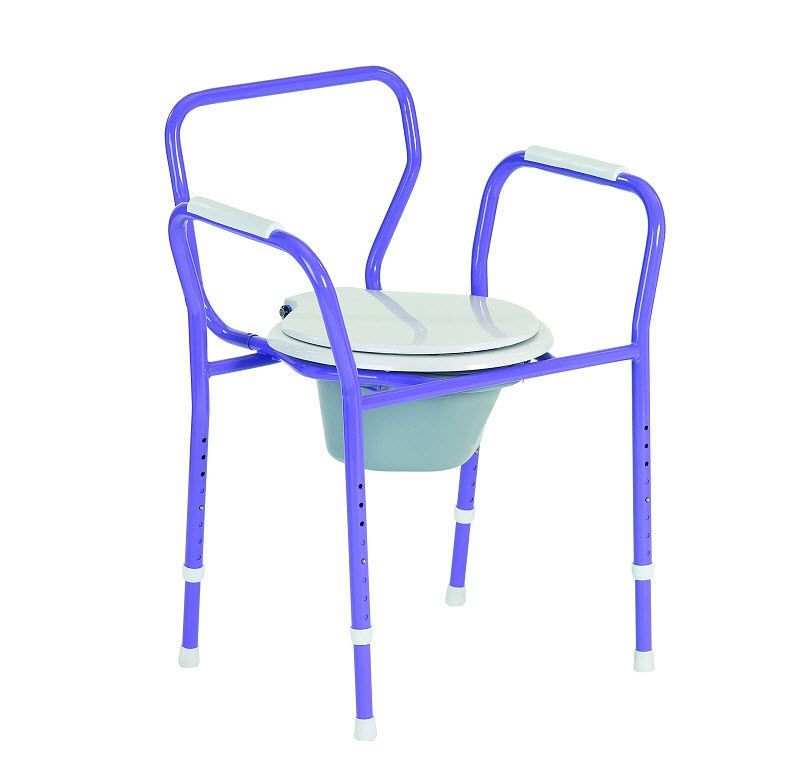 Commode chair / with armrests / with bucket / height-adjustable HYGIÉNA HMS-VILGO