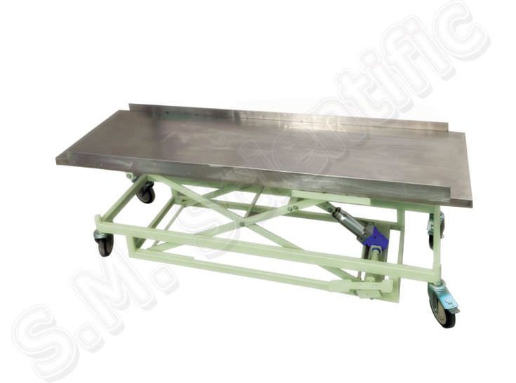 Mortuary trolley / transfer / height-adjustable / hydraulic SMI-4019 S.M. Scientific Instruments
