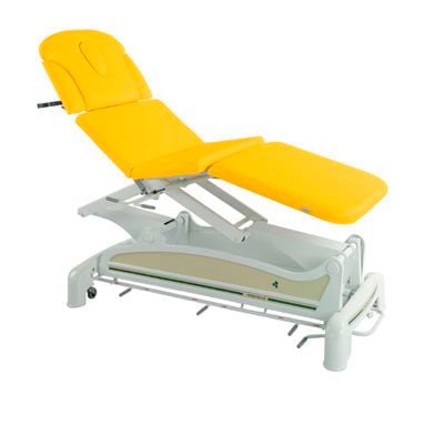 Electrical examination table / on casters / height-adjustable / 3-section C-3578-M46 Ecopostural