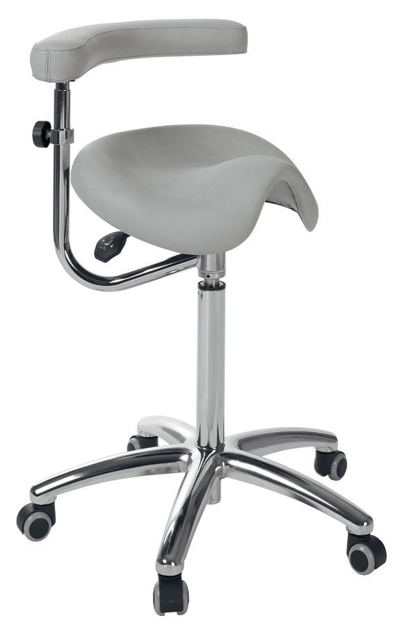 Medical stool / on casters / height-adjustable / with backrest S-5673 Ecopostural