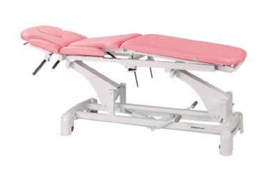 Hydraulic examination table / on casters / height-adjustable / 3-section C-3729-M47 Ecopostural