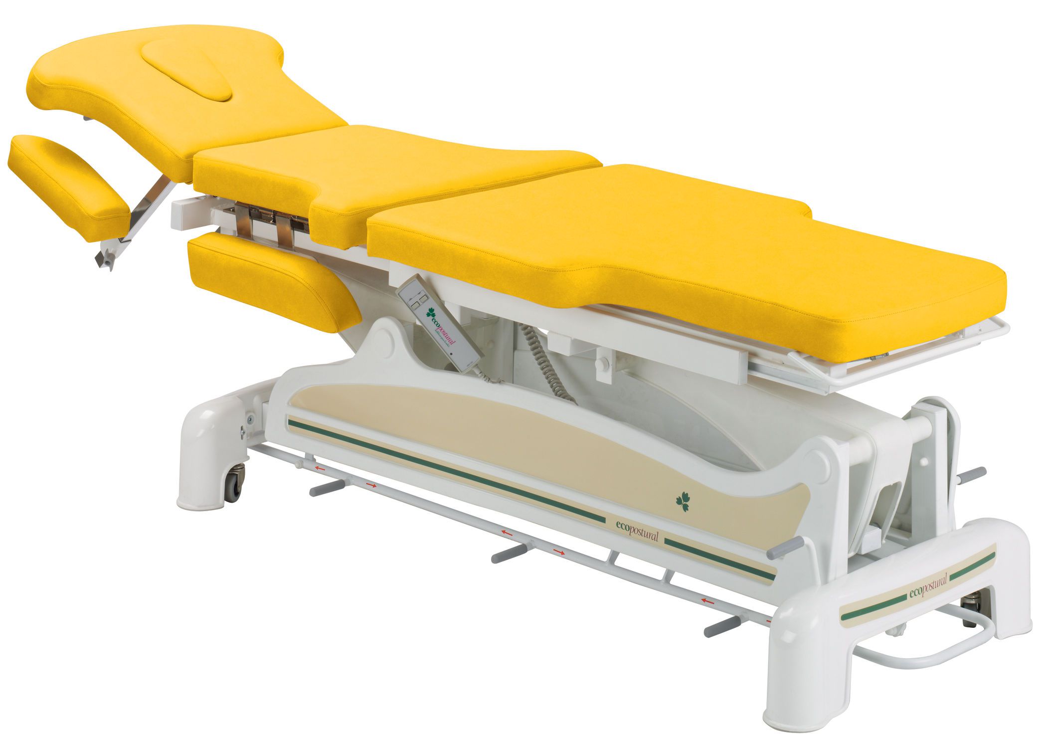 Electrical examination table / height-adjustable / on casters / 3-section C-3561-M57 Ecopostural
