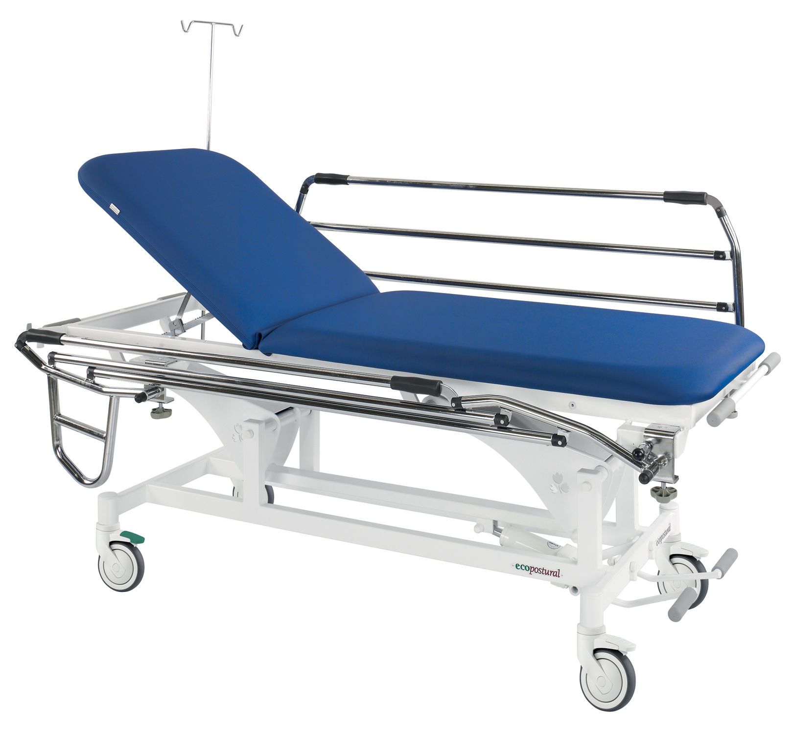 Transport stretcher trolley / height-adjustable / hydraulic / 2-section C-3700-M44 Ecopostural