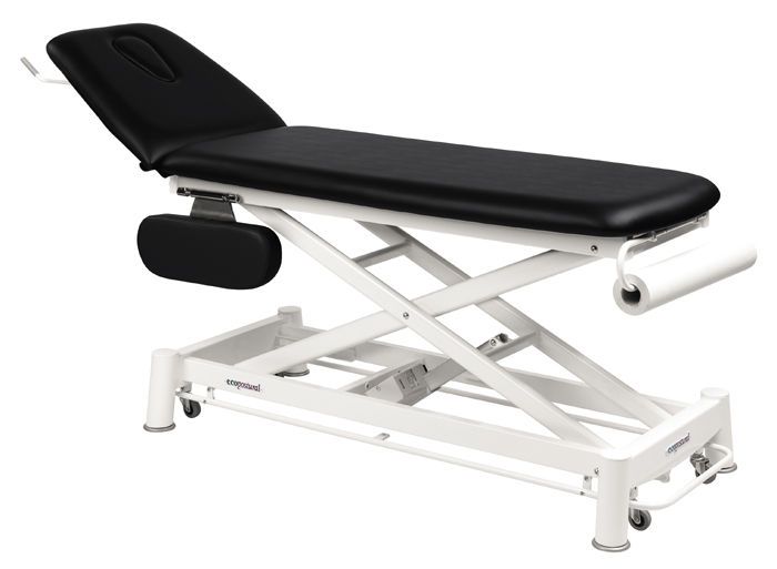 Electrical examination table / on casters / height-adjustable / 2-section C-7534-M48 Ecopostural