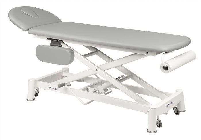 Hydraulic examination table / height-adjustable / on casters / 2-section C-7724-M48 Ecopostural
