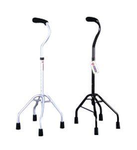 Quadripod walking stick / with offset handle / height-adjustable QC-300A & 301A Medcare Manufacturing