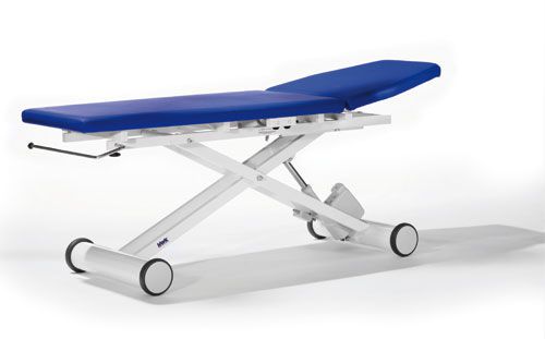 Electrical massage table / on casters / height-adjustable / 2 sections E2 / A2 / H2 Colmar HWK - Medizintechnik