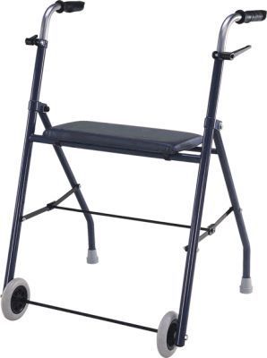 Bariatric walker / height-adjustable / with 2 casters / with seat APC-30120 Apex Health Care