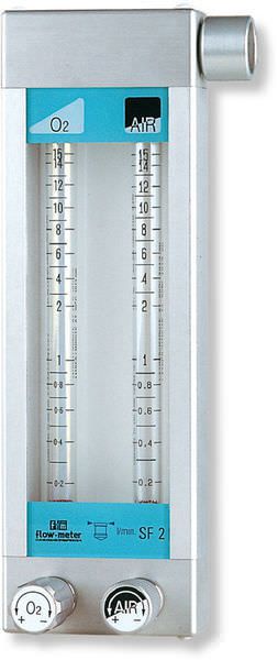 Anesthesia gas blender / O2 / air / with tube flow meter SF Series Flow-Meter