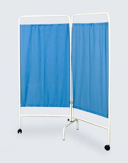 Hospital screen with curtain / on casters / 2-panel 90115101 Dolsan Medical Equipment Industry