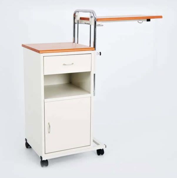 Bedside table / on casters / with over-bed tray 90105201 Dolsan Medical Equipment Industry