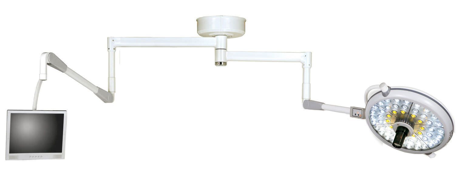 LED surgical light / with video camera / with video monitor / ceiling-mounted ST-LED70SCM St. Francis Medical Equipment
