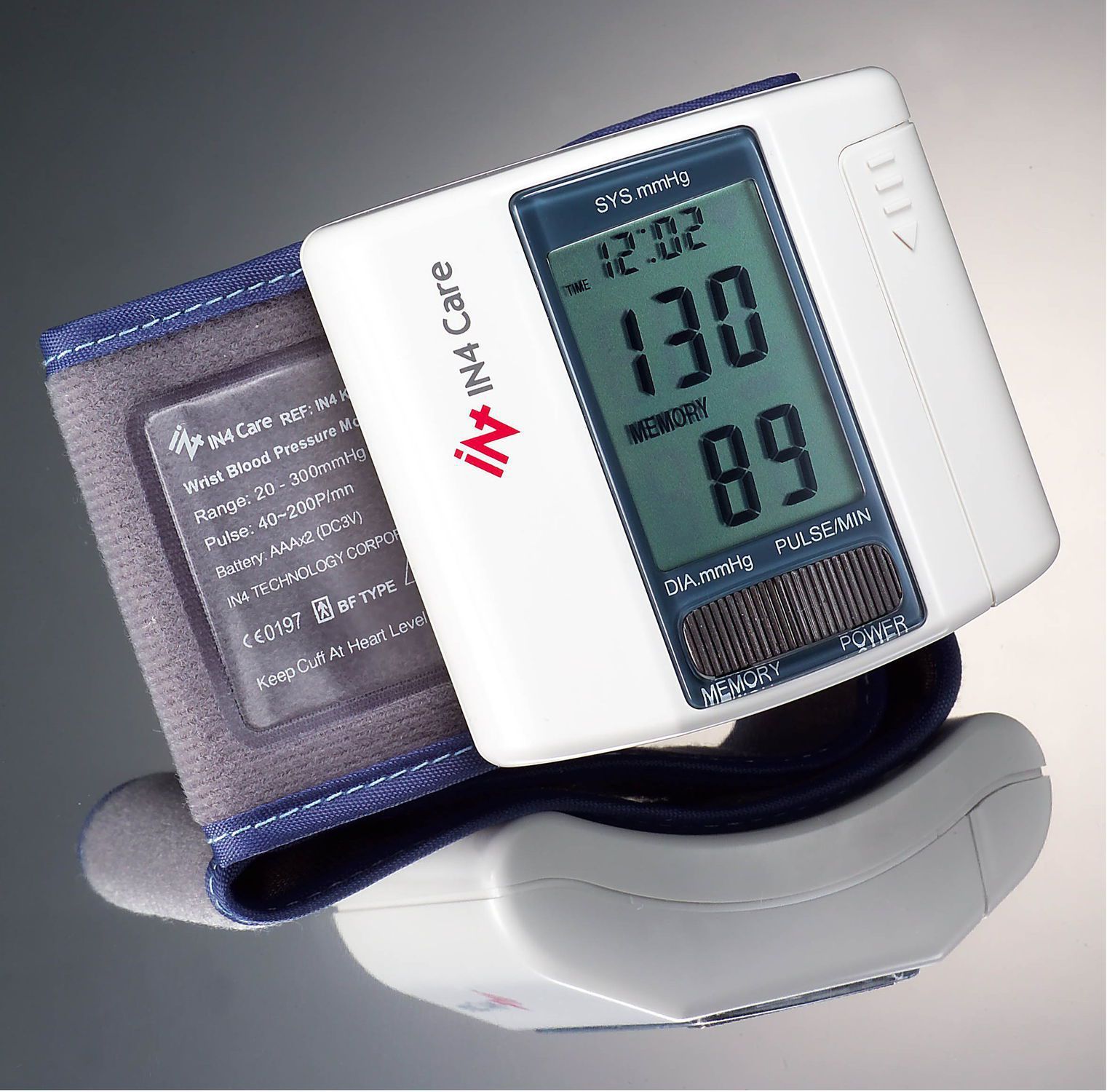 Automatic blood pressure monitor / electronic / wrist IN4 KP-6121 IN4 Technology Corp.