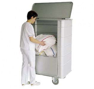 Dirty linen trolley / with large compartment 2050 CR Alvi