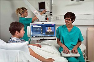 Fanless patient infotainment terminal / waterproof / touch screen / antibacterial Intel Atom Cedar Trail D2550 - 1.86 GHz | ST-185C Barco