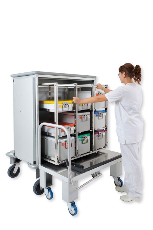 Transport trolley / for sterile goods / with hinged door SY5002 Alvi