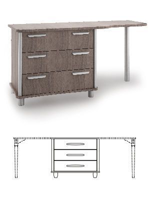 Healthcare facility chest of drawers LUNCOMBU AHF - ATELIERS DU HAUT FOREZ