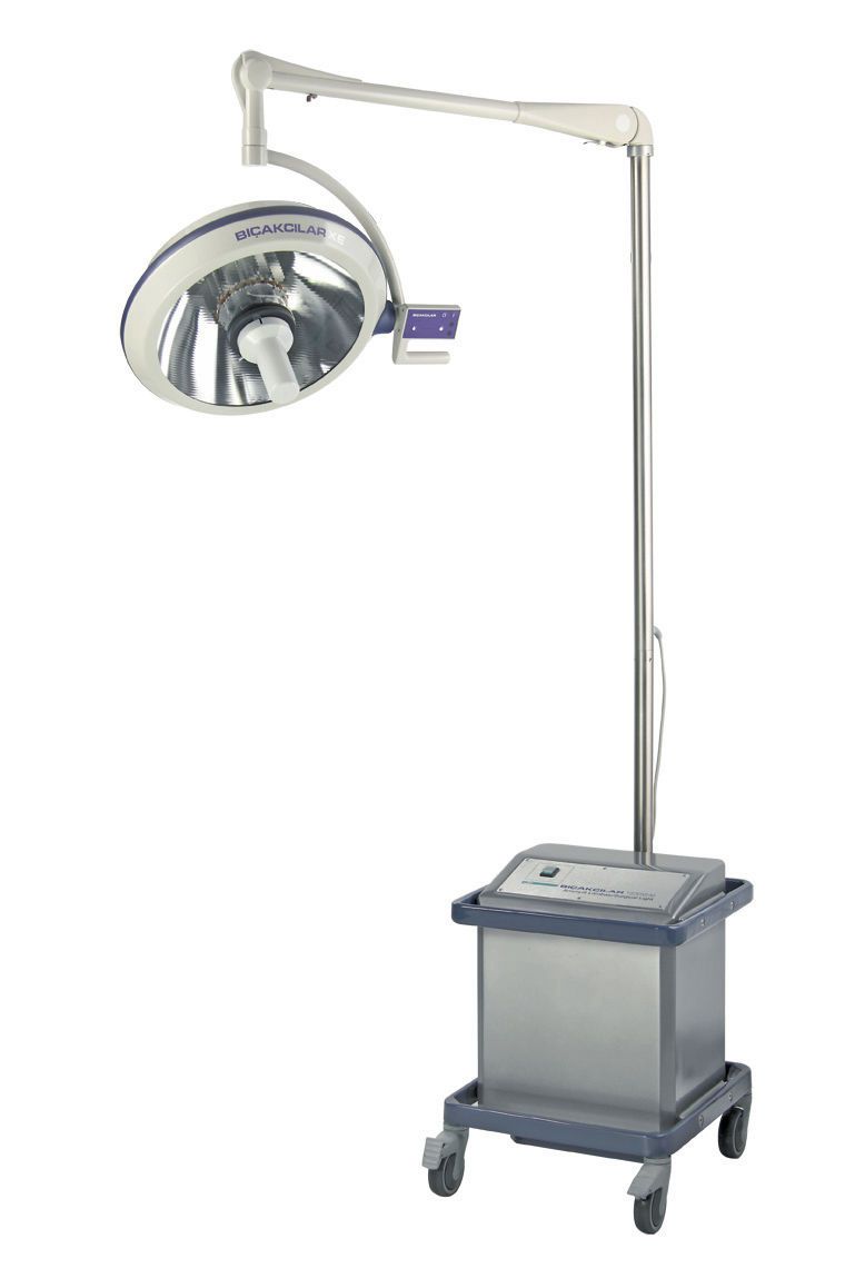 Halogen surgical light / battery-powered / mobile / 1-arm 100000 Lux | Luxline 1500XE-A Bicakcilar