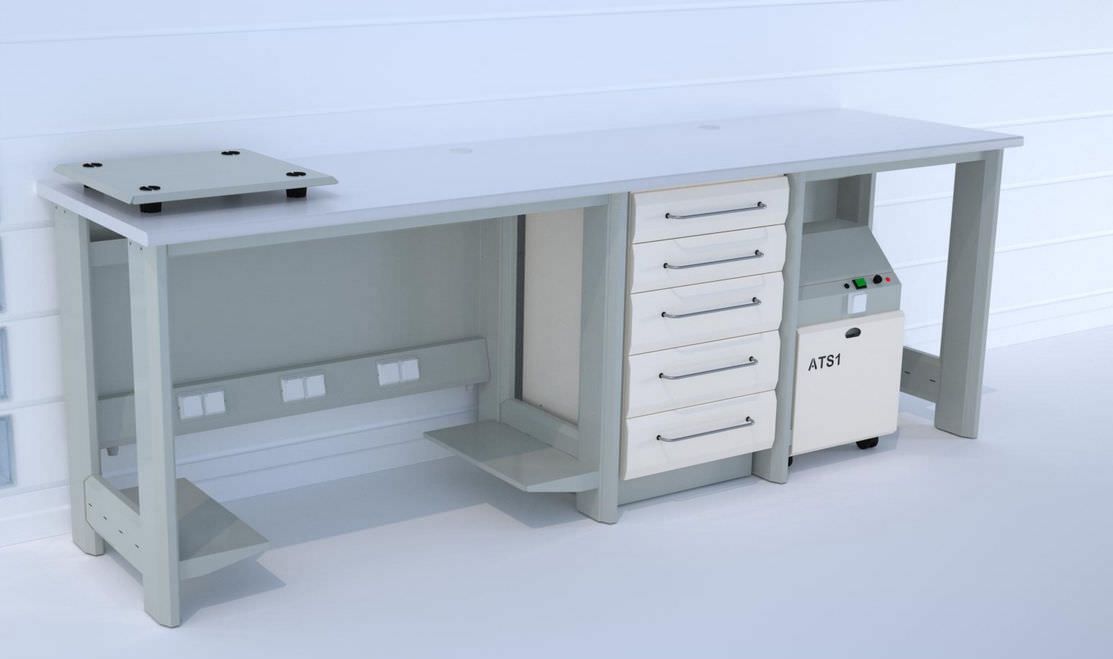 Dental laboratory worktop / with drawer / modular T/125+W22+T/80 ERIO