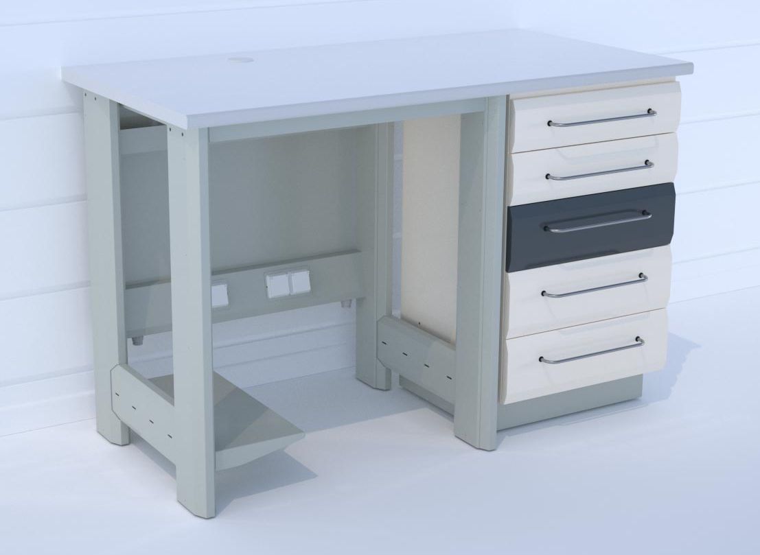 Dental laboratory worktop / with drawer / modular T/80+W22 ERIO