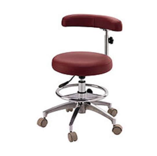 Dental stool / on casters / height-adjustable / with backrest Flight Dental Systems