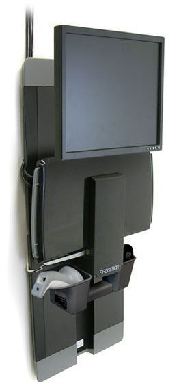 Medical computer workstation / height-adjustable / wall-mounted StyleView® 60-609-195 ergotron