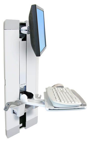 Medical computer workstation / height-adjustable / wall-mounted StyleView® 60-609-216 ergotron