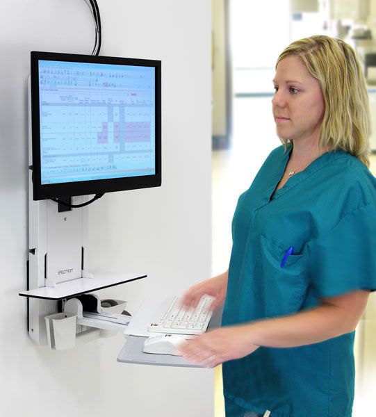 Medical computer workstation / wall-mounted / height-adjustable StyleView® 61-080-062 ergotron