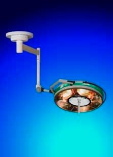 Halogen surgical light / ceiling-mounted / 1-arm BHC-502, 110 000 LUX FAMED Lódz