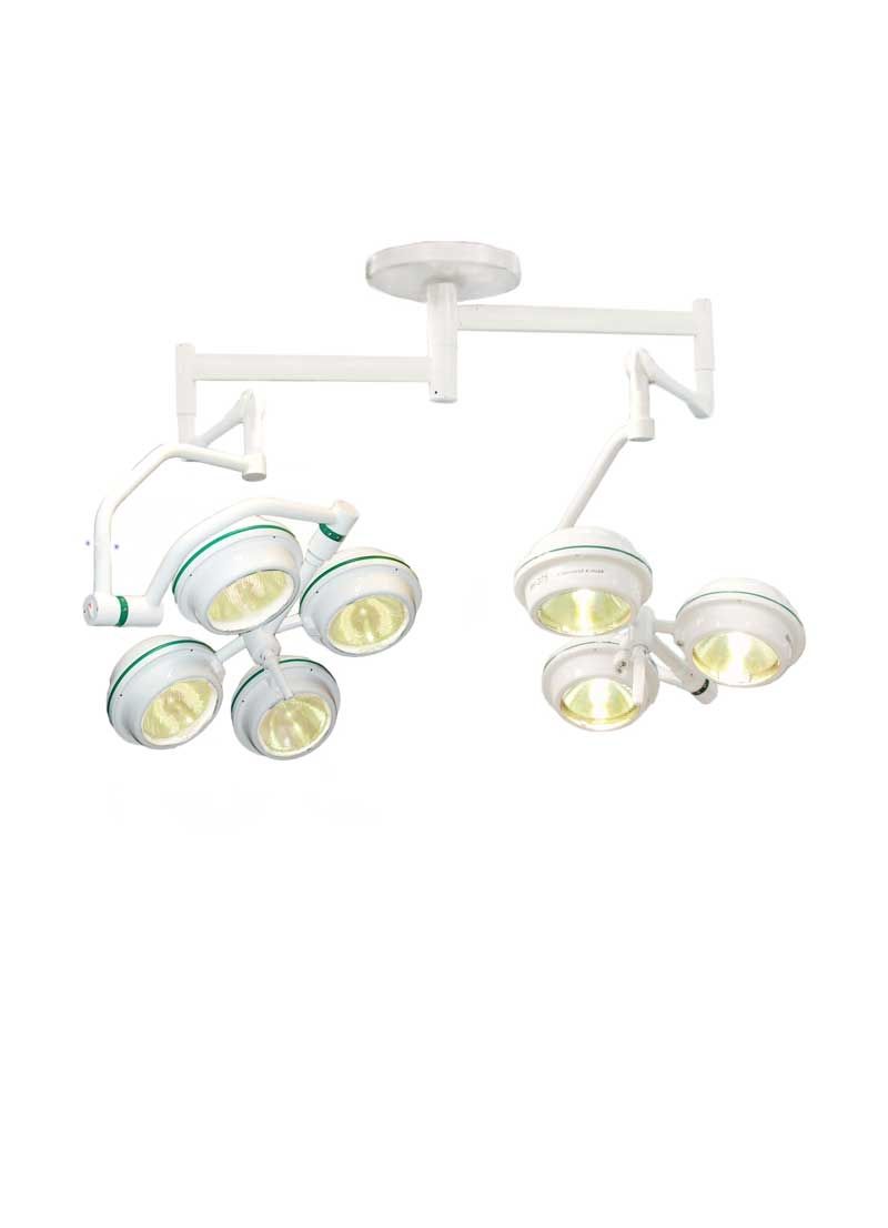Halogen surgical light / ceiling-mounted / 2-arm MEDILUX BHC-475p/375p, 140 000/120 000 LUX FAMED Lódz