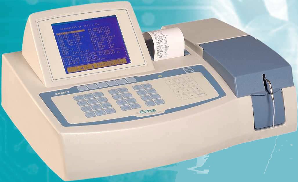 Semi-automatic biochemistry analyzer 340 - 670 nm | Erba Chem 7 erba diagnostics Mannheim