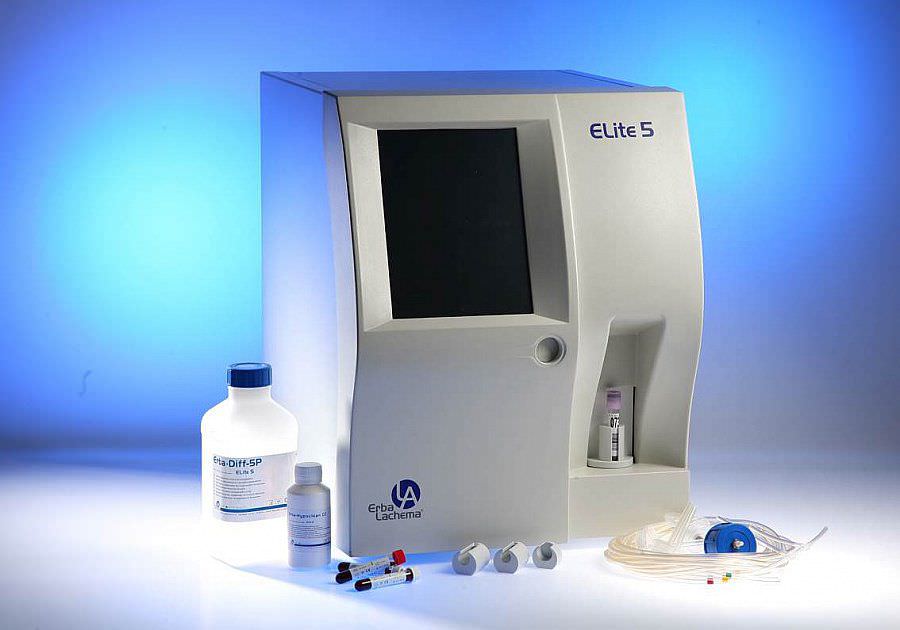 Automatic hematology analyzer / 24-parameter / leukocyte distribution / compact 60 tests/h | Elite™ 5 erba diagnostics Mannheim
