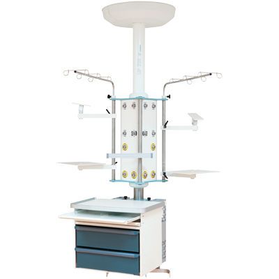 Ceiling-mounted medical pendant / with column UP700 Foures SAS