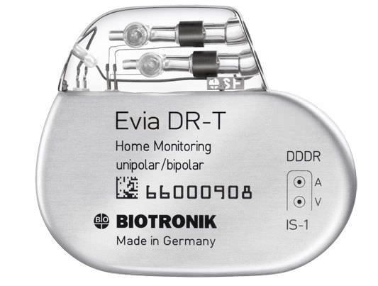 Implantable cardiac stimulator Evia DR-T Biotronik